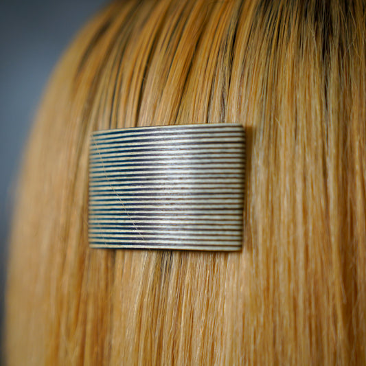 Color Wood / Hairclip / 6cm / Rectangurer