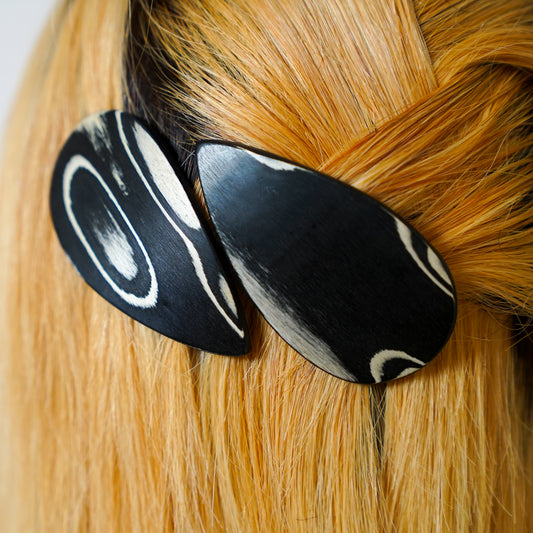 ヘアクリップ(KOST KAMM) Wood  Hair Clip Teardrop shaped　A